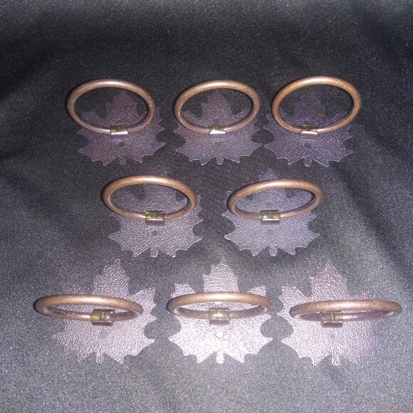 Bronze Maple Leaf Napkin Rings Lot of 8 Fall Autumn Metal Leaf Napkin Rings - Picture 3 of 5